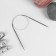 The knitting needles are circular, for knitting, with a metal cable, d = 4 mm, 60 cm