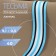 Braid knitted lamps 40 mm, 9.1 ± 0.5 m, blue/black/white color