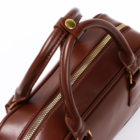 Women's bag made of artificial leather, 24*13*7 cm, brown color-5