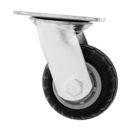 Wheel for transport trolleys rotary, d = 100, rubber coating on the site-1