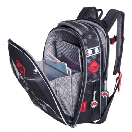 Frame backpack 35 x 26 x 14 cm, Across 490, filling: bag, gray 23-490-5-5