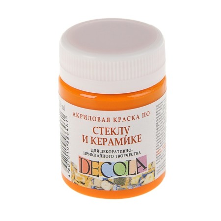 Decola glass paint and ceramics, 50 ml, yellow dark, 4028221