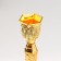 Summary Metal for 1 candle "Pattern" gold 19.8x8x8 cm