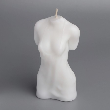 Figure candle "Women's silhouette" in shirt, 5.5x3.5x10.5 cm, white-2