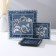 Table of table "poppies", 7 items: 30 × 30 cm - 1 pc, 18 × 18 cm - 6 pcs, color blue