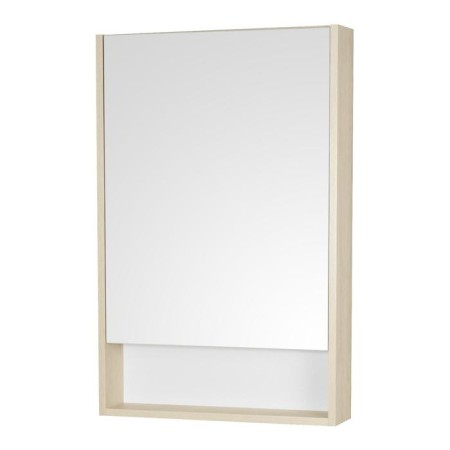 Aquaton Mirror Square "Scande 55", white color, oak Verona