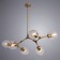 Yuka chandelier, 6x40W E27, color gold