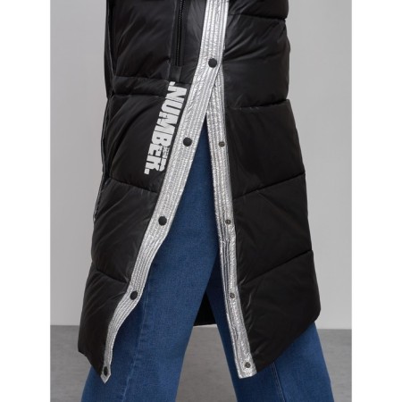 Coat insulated winter female, size 44, black color-14
