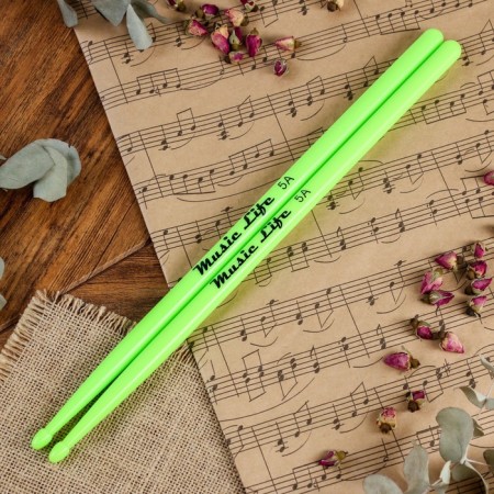 Drum sticks Music Life, 5A, nylon, green
