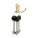 Hook furniture tundra TKD007, two -rod, gold, 4 pcs TMP