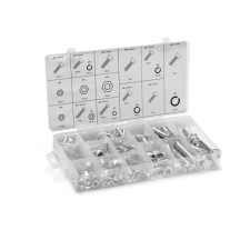 A set of bolts, screws, nuts and grovers of the tundra krep, 240 items