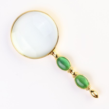Lupa classic gold with stone, multiplicity 2, lens 65mm