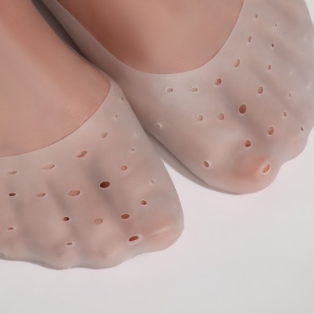 Socks for pedicure, silicone, 20 × 10 cm, white color-1