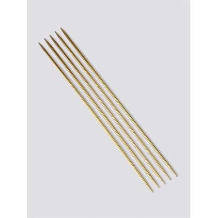 Knitting knitting needles 15cm D2mm (5pcs) PVC package aluminum gold a