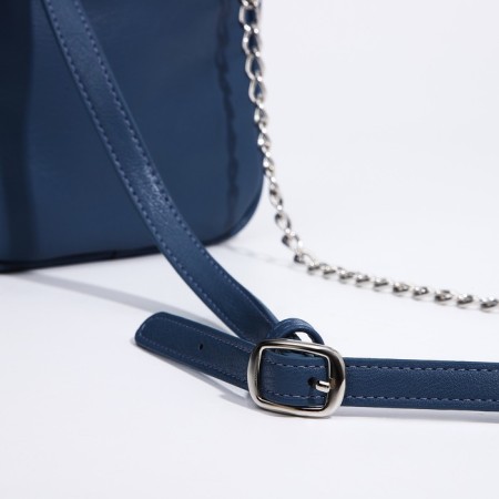 Bag Cross-Bodi Medvedkovo with a zipper, blue color-6
