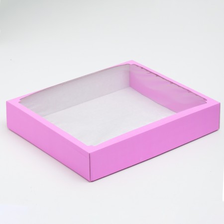 Box the team, cover is, with a window, lilac, 38 x 33 x 7 cm