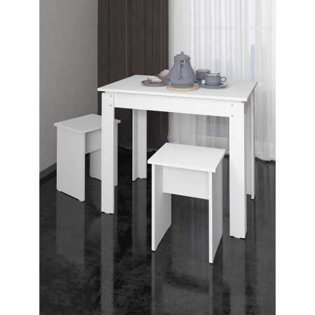 Stool, 350 × 300 × 450 mm, 2 pcs, white color-3