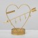 Station for decorations with a place for storage "Heart", 20 × 23 × 9.5 cm, color gold