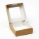 The box is folding, with a window, craft, 11.5 x 11.5 x 4 cm