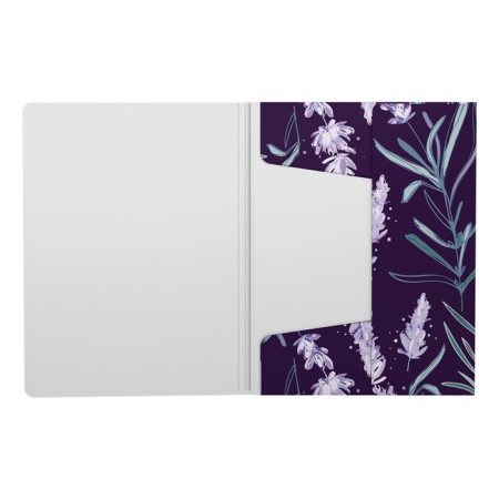A4, 550 μm elastic band, Erichkrause "Lavender", up to 300 sheets, embossing "Sand"-1