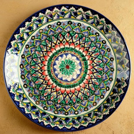 Largan Rishtan ceramics "Patterns", 36 cm, blue-5
