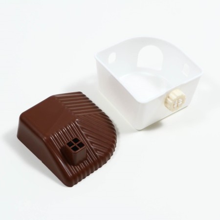House for corner rodents, 11.4 x 10.7 x 10.7 cm, brown-2
