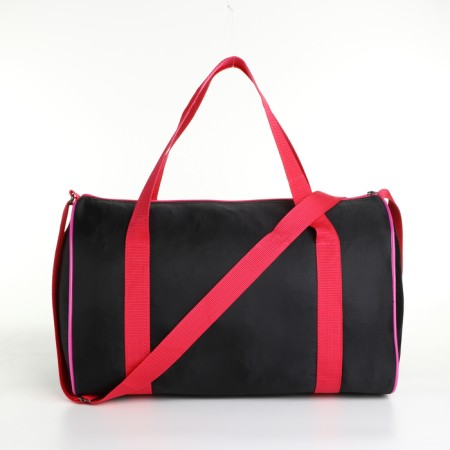 Sports bag with lightning, external pocket, long belt, black color-1