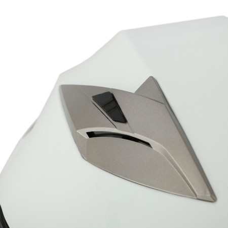 The helmet open with two visors, size XL (60-61), model-BLD-708E, white glossy-9