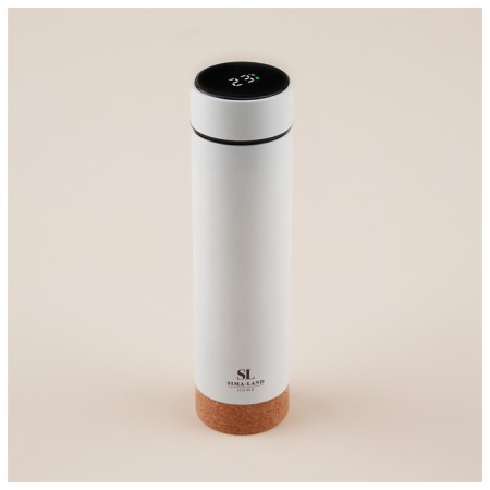 Thermos with thermometer Sima-Land Home, 500 ml, white color