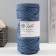 Knitting cord 100% polyester, width 5 mm 100m (jeans)