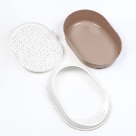 A tray for cats with a mesh and side "Cosmo" 51.9 x37.8 x 21.3 cm, brown-5