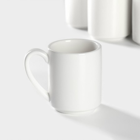 A set of porcelain mugs Magistro Mien, 6 items: 270 ml, white color-2