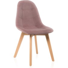 Wooden stool Filip an array of beech/velor, natural/light violet 46x53x83 cm