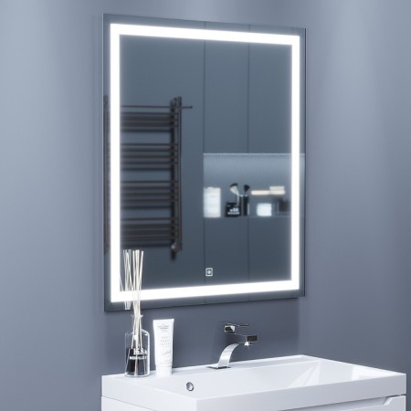 Mirror Uperwood Tanos, 70x80 cm, LED backlight, sensory switch, anti -recovery-1