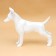 Dog mannequin, stagnant, collapsible, fiberglass, white