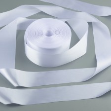 Satin tape, 50 mm × 100 ± 5 m, white color