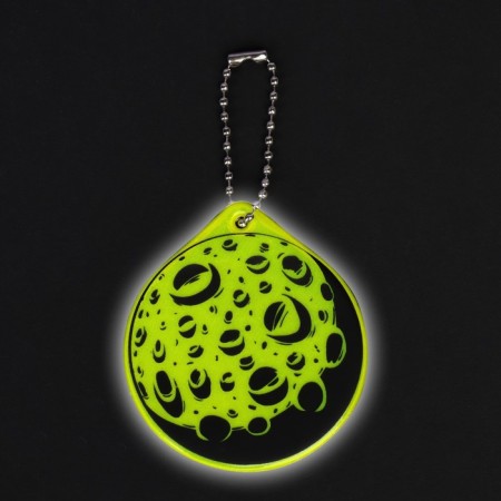 The reflective element "Moon", bilateral, 5.5 × 6.2 cm, color mix-3