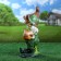 Garden figure "Dwarf with pumpkin" 19x38cm