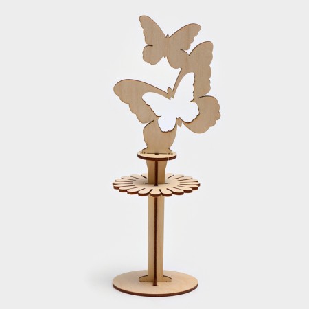 Wooden napkin "Butterflies", 24.5 × 9 × 8 cm, on the pedestal-1
