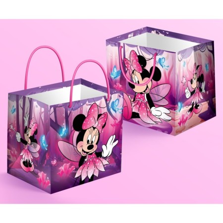 Gift package with a wide bottom, 30x30x30 cm, Minnie Mouse