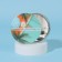 Pocket mirror "Girl at the pool", D = 7 cm, multi -colored