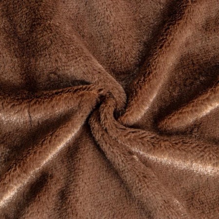Flap for needlework, fur, knitted basis, 50 × 50 cm, dark brown color-1