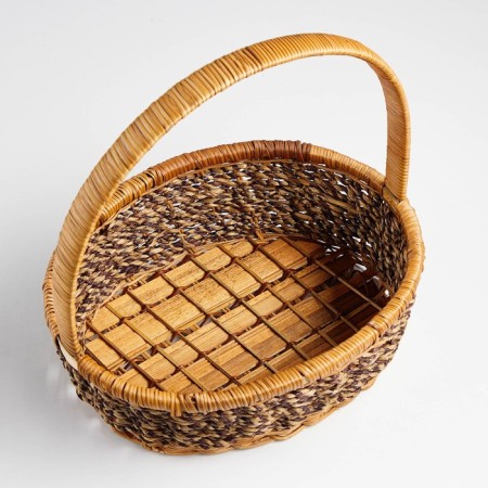 Wicker basket, 30 x 22 x 9/30cm, Fern-1
