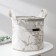 Storage basket with handles of the shade "marble", 20 × 20 × 24 cm, white-gray color
