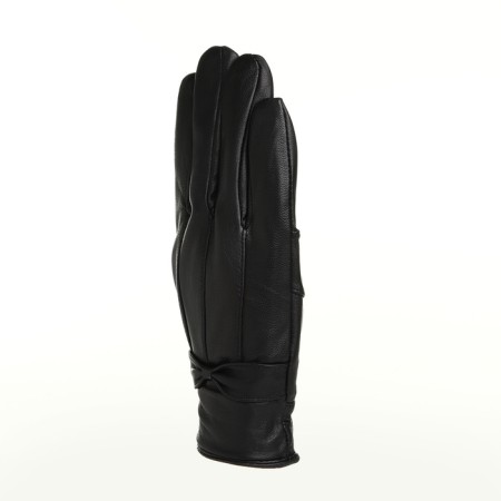 Female gloves, size m, with insulation, black color-1
