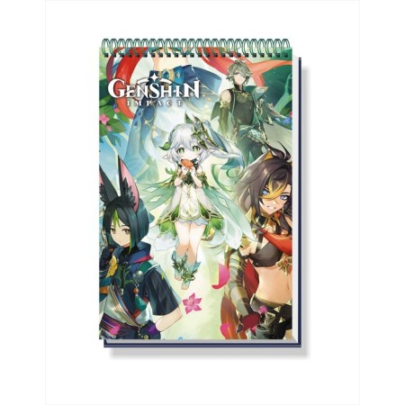 Creative Notepad "Forest Adventures" "Genshin" with stickers and translated tattoos, A4
