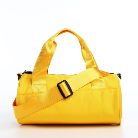 Youth bag with zipper, yellow color-4