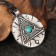 AMOUK "All -SHIENTING OK" with a stone turquoise, 35x43 mm, metallic