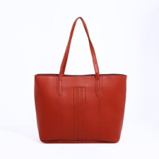 Zipper bag with zipper, brown color