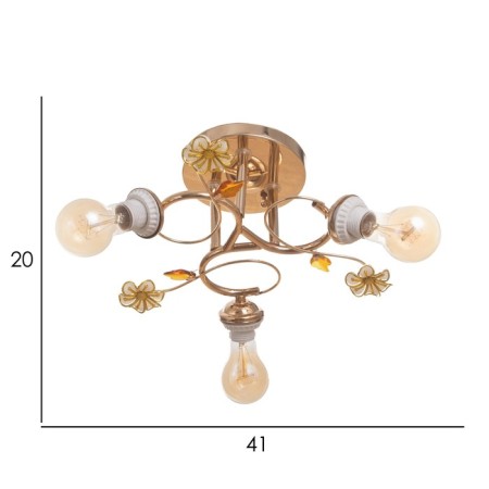 Alana chandelier BP 3x40W E27 Gold Model: 2612380-9